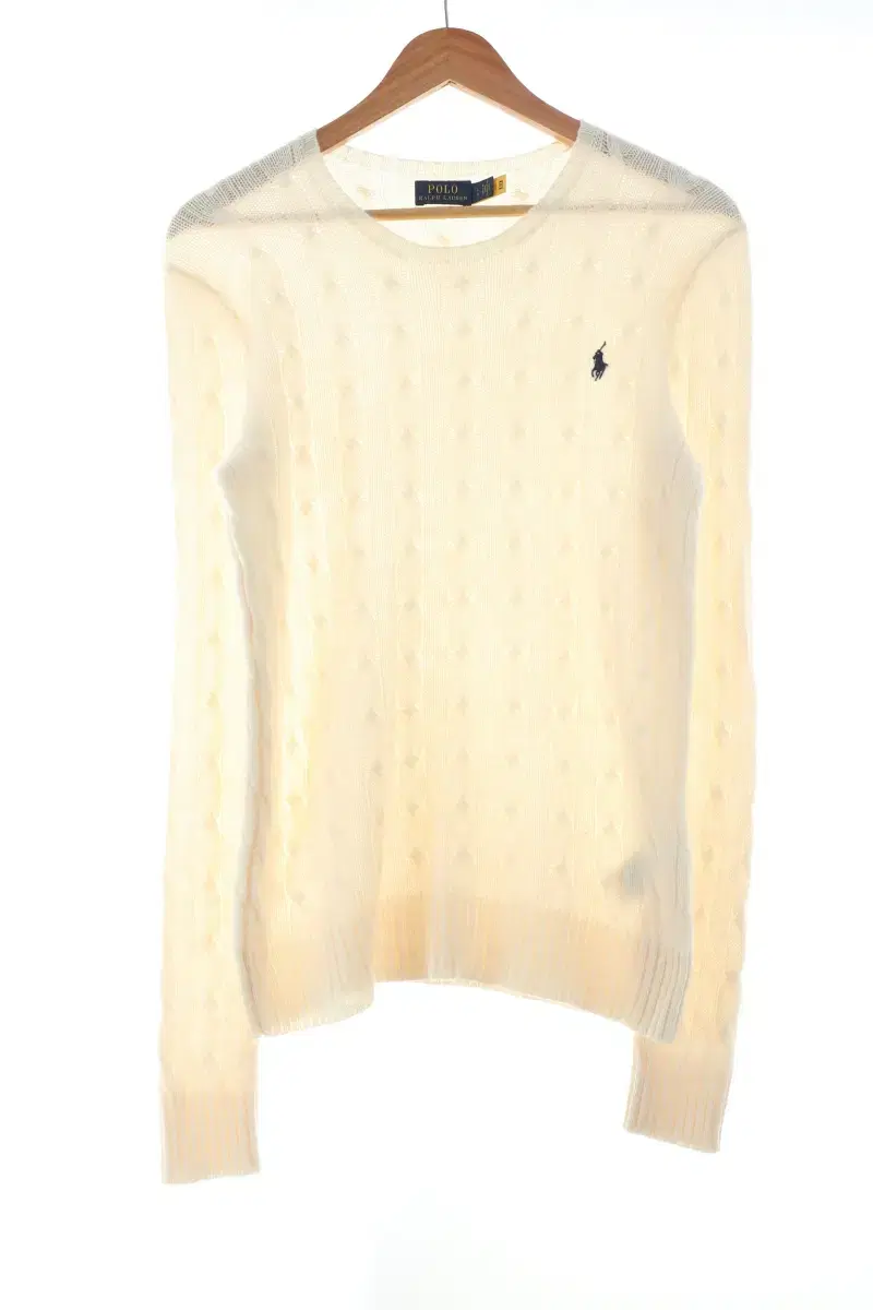 W(L) Polo Ralph Lauren Knit White Cashmere Cable - 10C14