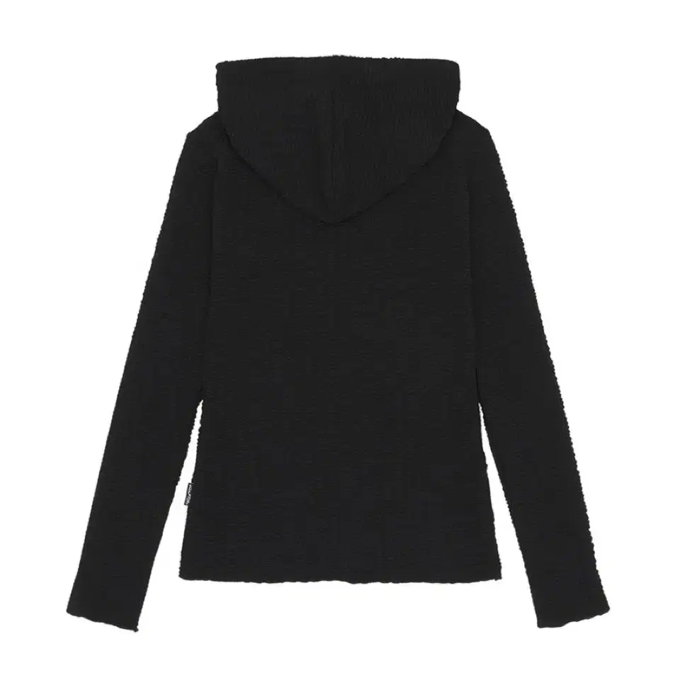 E-string Crinkle Hoodie Black