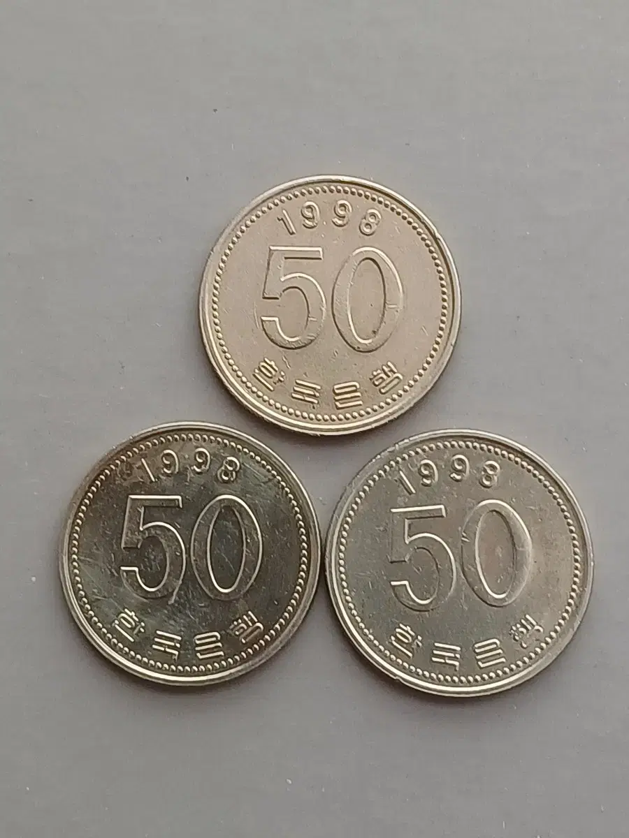 1998년 50원 180도 회전에러 3개 일괄