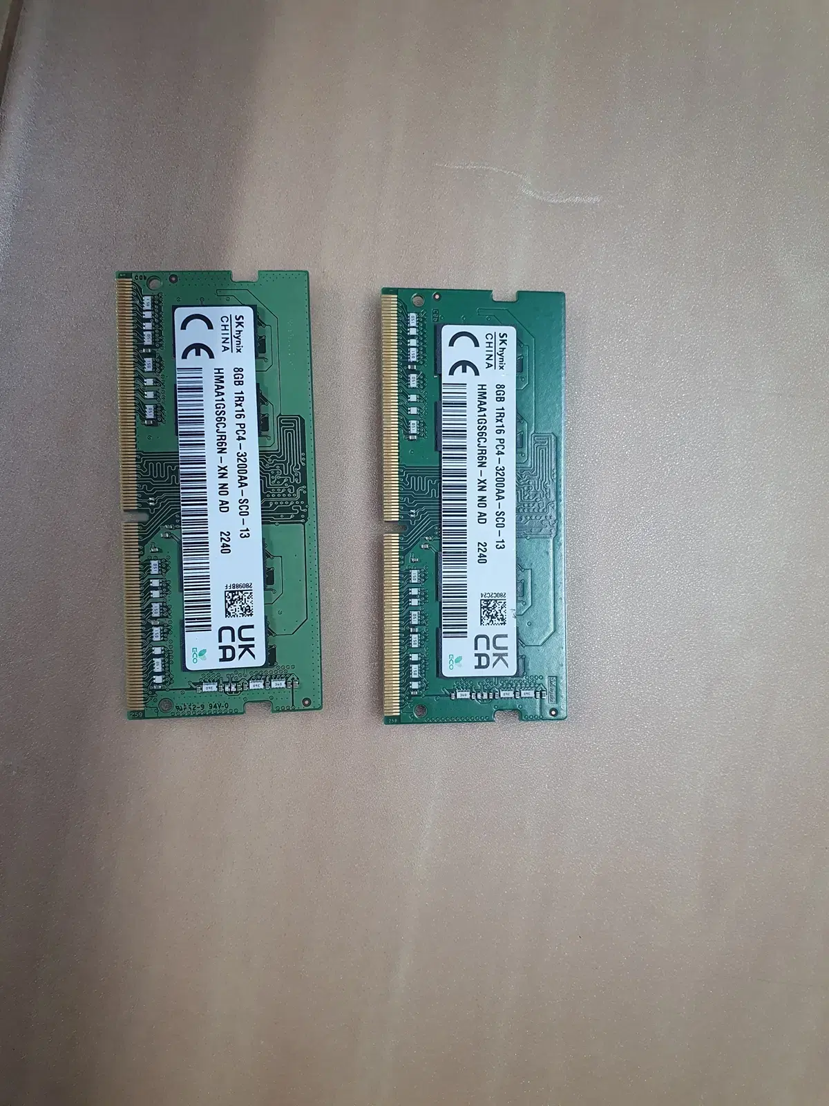 SK 하이닉스 ddr4-3200 16G(8G X 2개) 노트북용 팝니다.