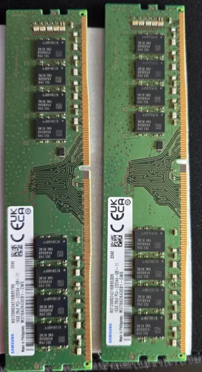 삼성 램 DDR4 3200 32GB (16GB 2개) 팔아요