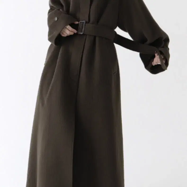 22f/w 트리밍버드 트라움코트 traum long coat 카키브라운