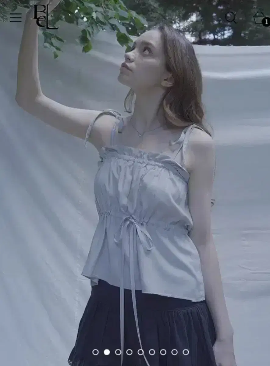 벨리아르 Lovely ribbon sleeveless gray