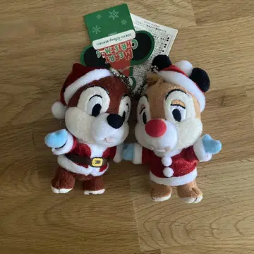 디즈니리조트 크리스마스 한정판 봉제 인형 키링 새상품 택 포함