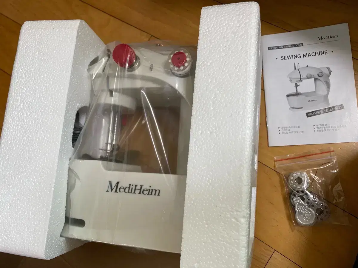 미니 재봉틀 (mediheim sewing machine MSM-201)