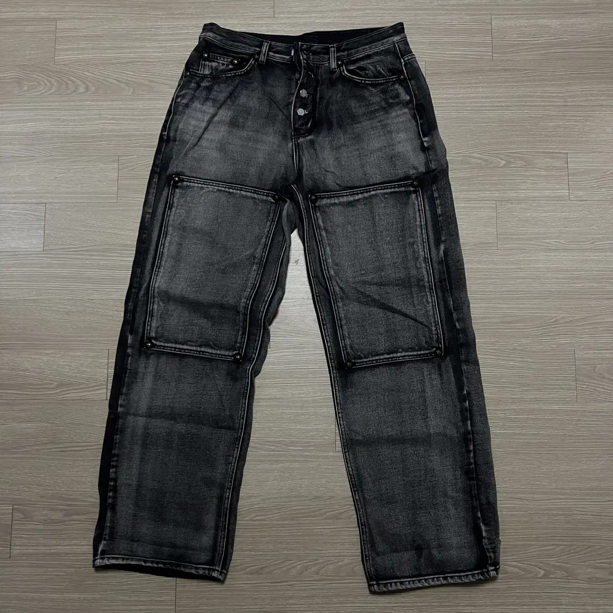 떠그클럽 Double Knee Laser Denim(Black)