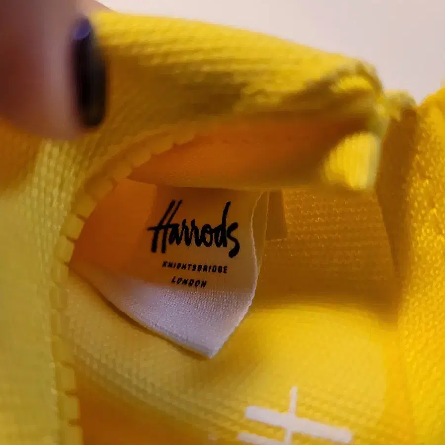 영국 HARRODS해롯백화점 코튼 파우치백