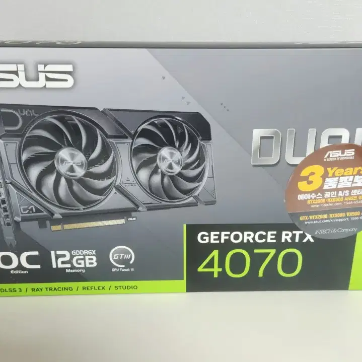 (미개봉) 아수스 RTX4070 O12G OC D6X 12GB 팝니다