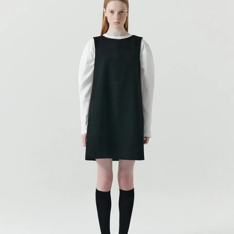 르바 suede stitch mini dress(black)