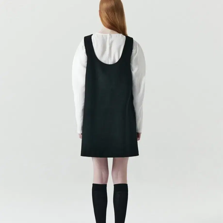 르바 suede stitch mini dress(black)