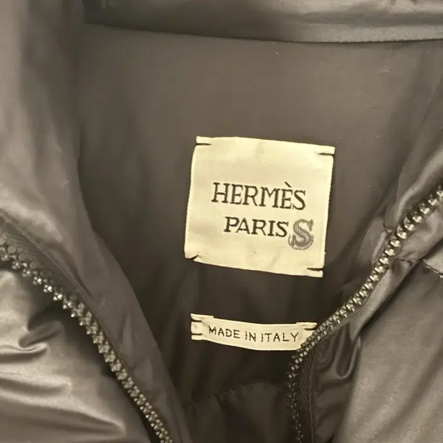 Hermes Black Puffer Coat 38