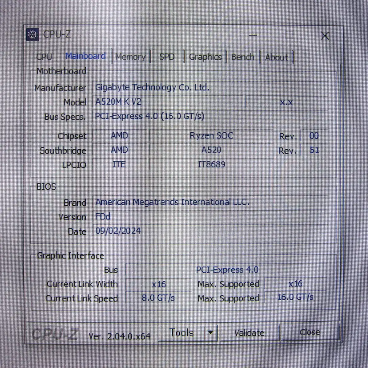 [AM4소켓] 기가바이트 A520M K V2 (AS 2026년 43주)