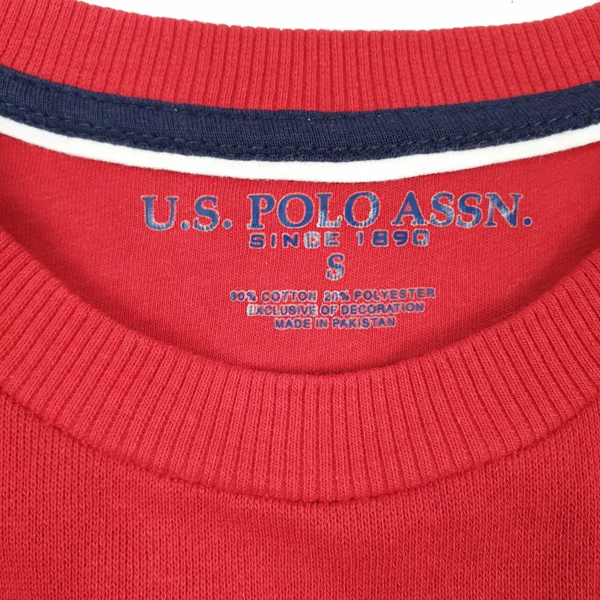 US.POLO.ASSN 남성 약기모 맨투맨(레드)(S)