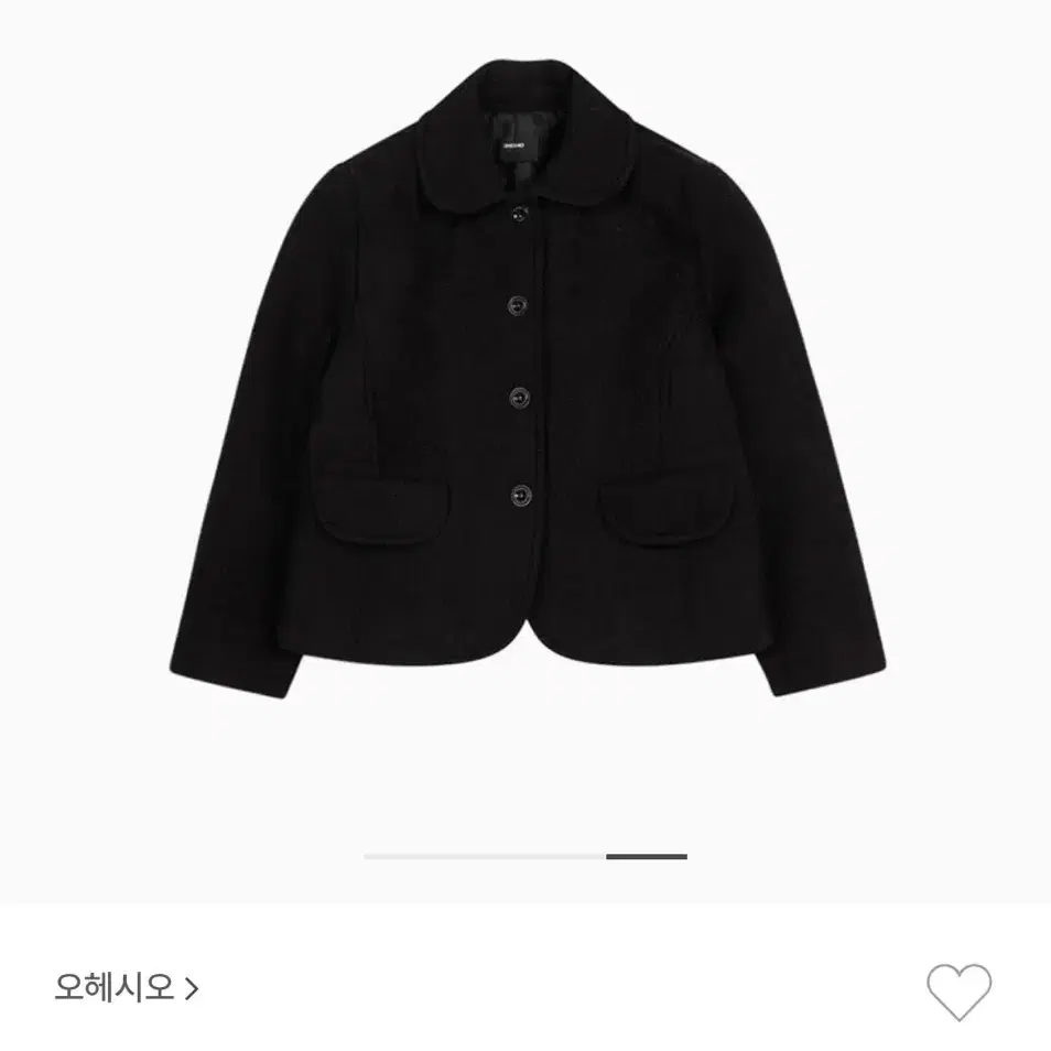 오헤시오 boucle half wool jacket, black