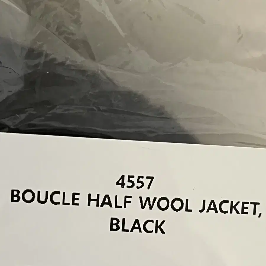 오헤시오 boucle half wool jacket, black