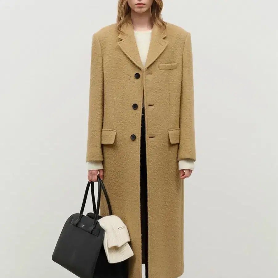 Dunst 던스트 BOUCLE WOOL COAT 카멜 XS사이즈