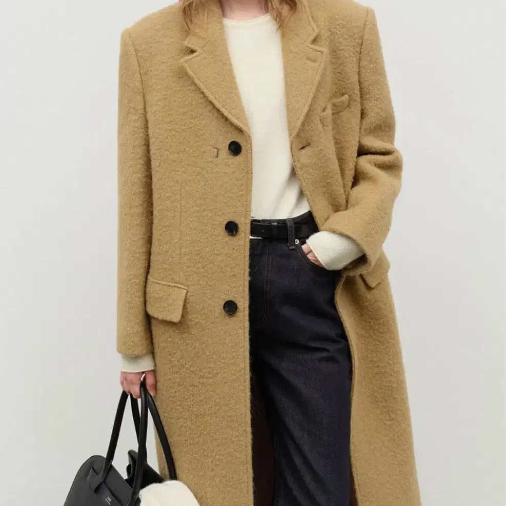 Dunst 던스트 BOUCLE WOOL COAT 카멜 XS사이즈