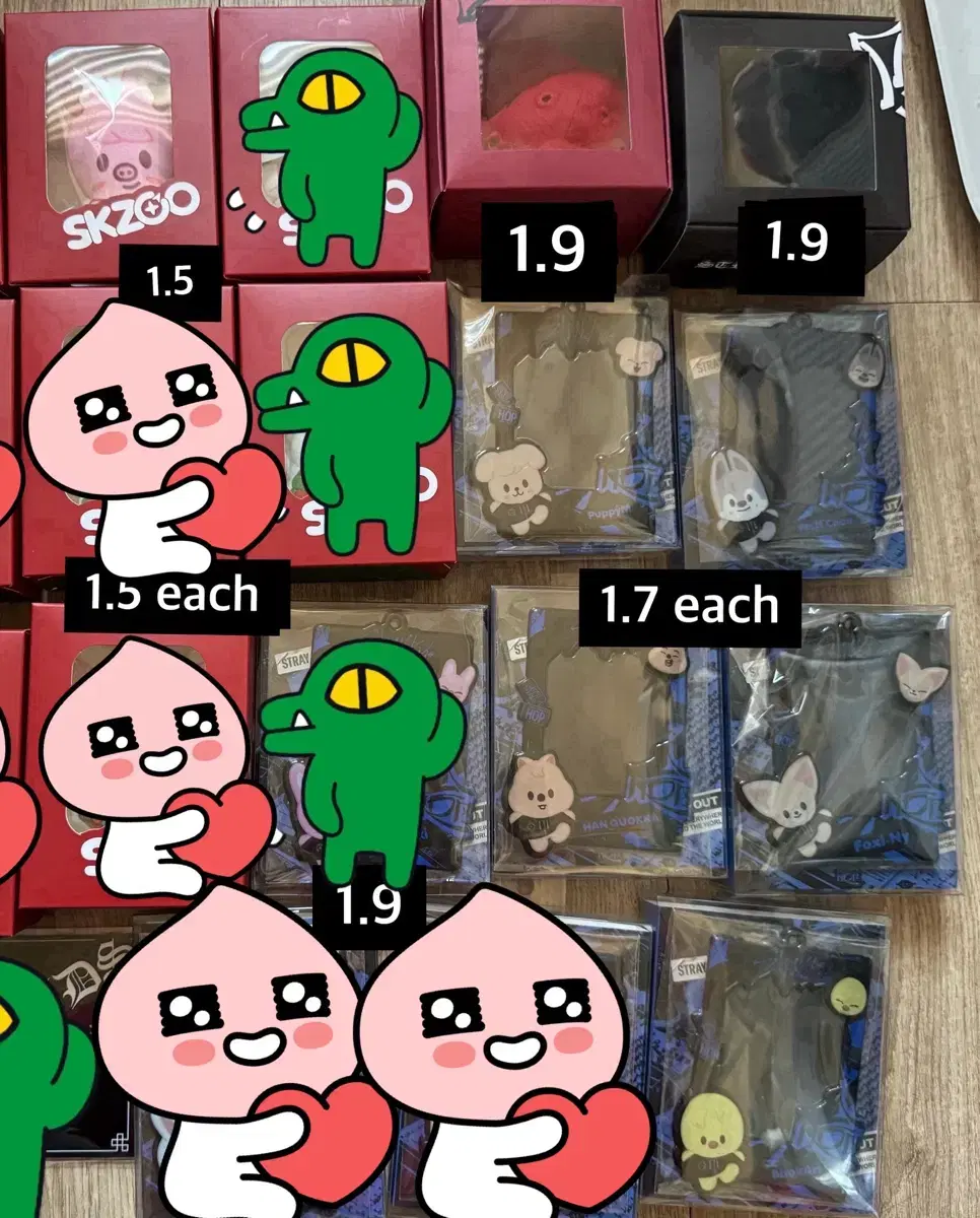 SKZ skzoo pop up Goods Hop Cushion keyring Lanyard Ribbit Bongari