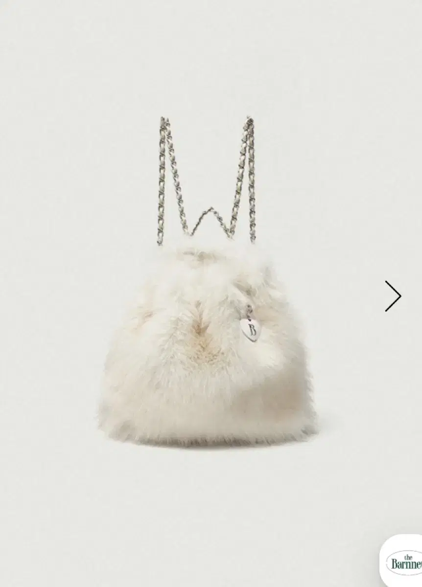 더바넷 Ivory Fur Drawstring Backpack