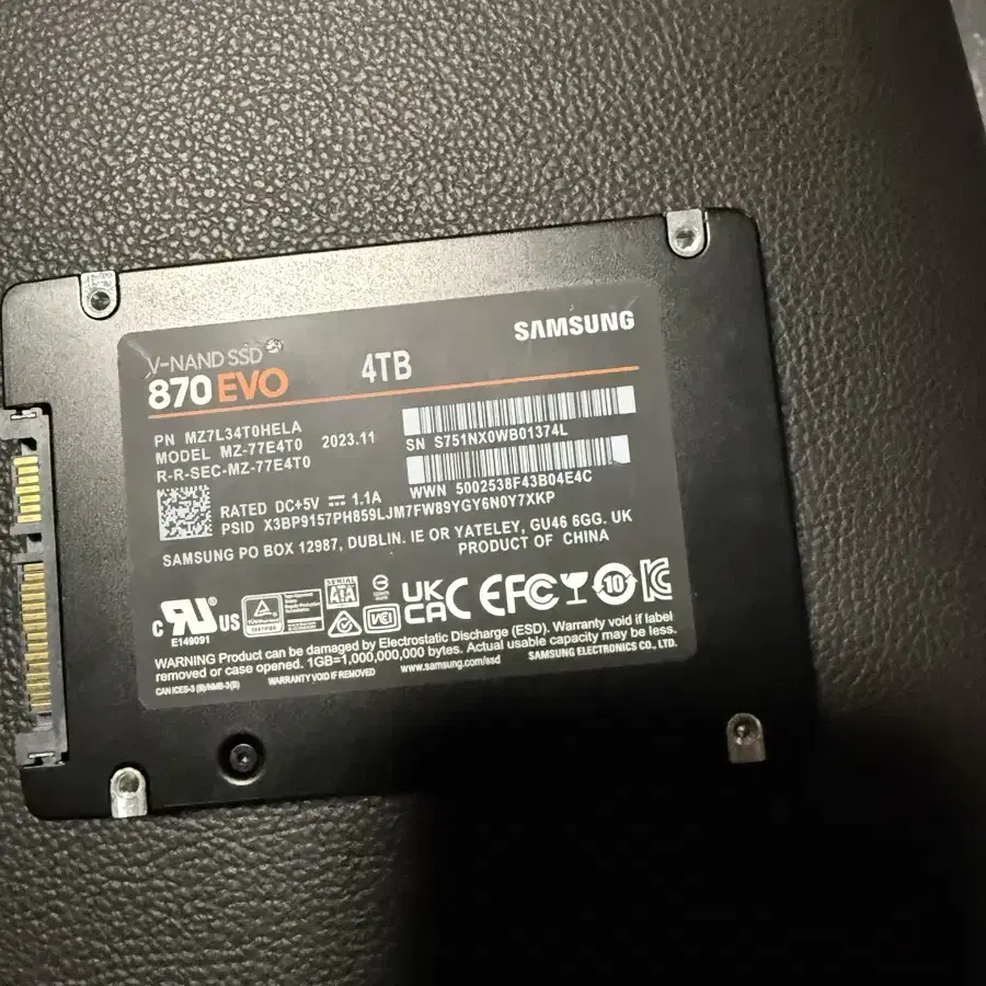 Ssd 4tb 판매합니다 급처