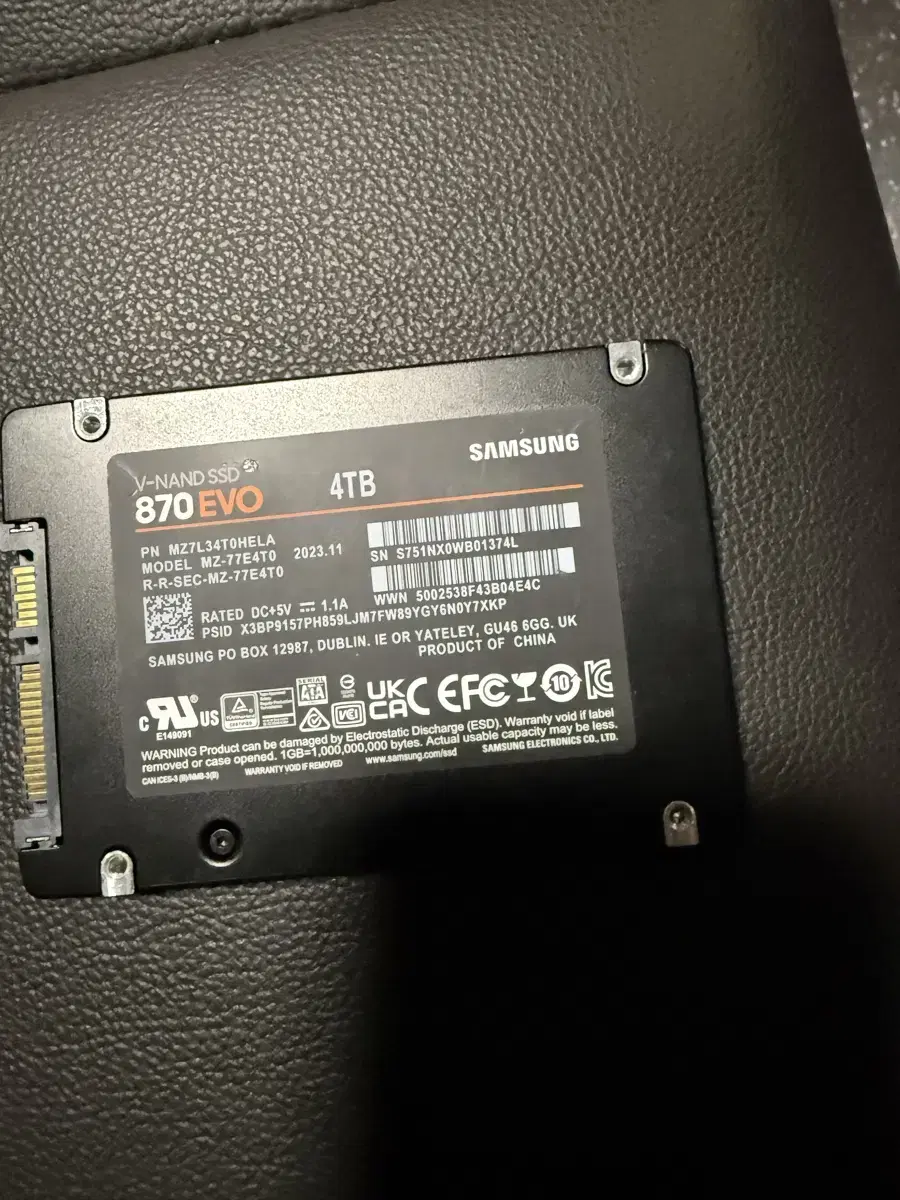 Ssd 4tb 판매합니다 급처