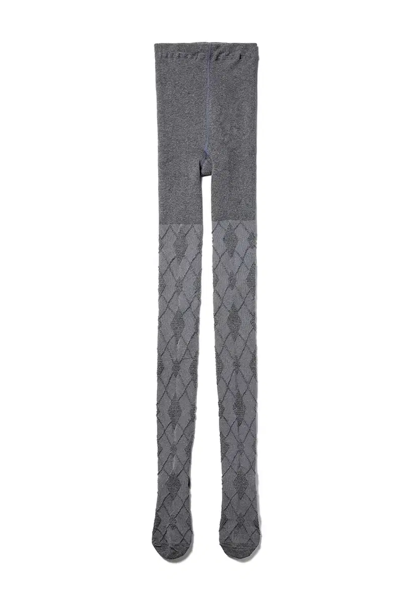 open yy ARGYLE COTTON TIGHTS, GRAY