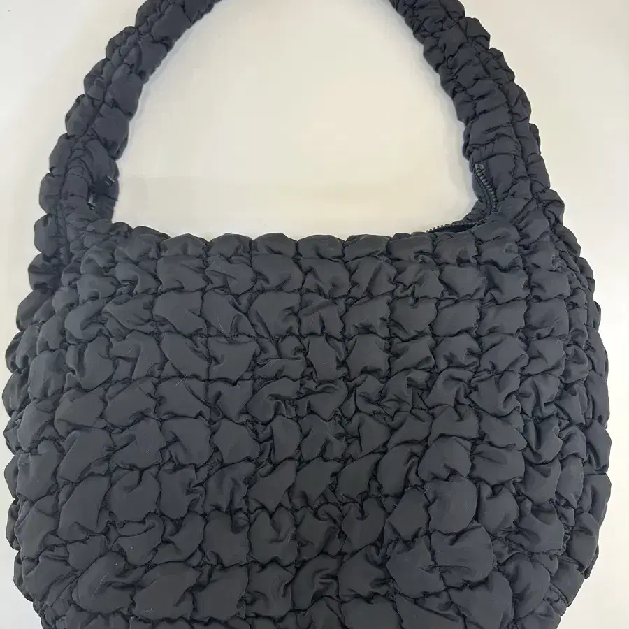 COS Quilted Oversized Shoulder Bag Black