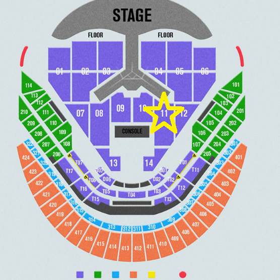 임영웅 토요일 콘서트 VIP석 11구역 34열 1자리