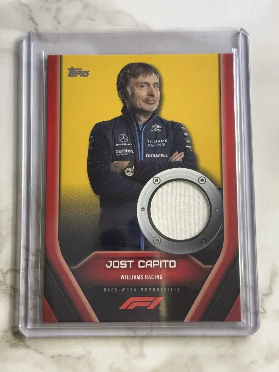 Topps F1 Capito 50Limited Run Relic Card