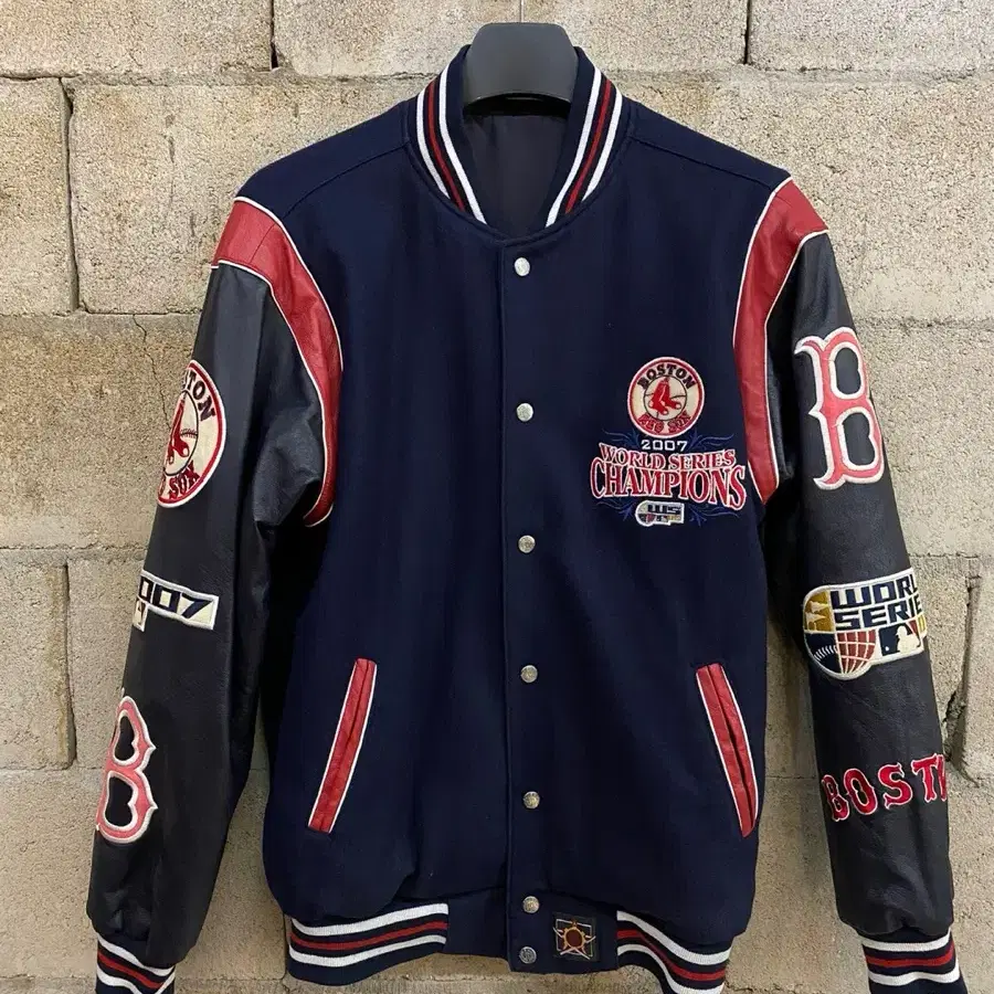 J.H Design MLB Boston 레드 삭스 리버시블 바시티 자켓