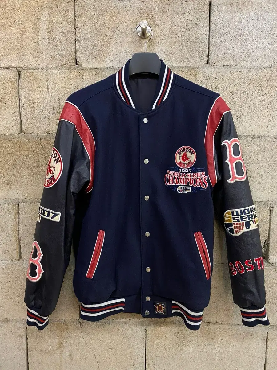 J.H Design MLB Boston 레드 삭스 리버시블 바시티 자켓