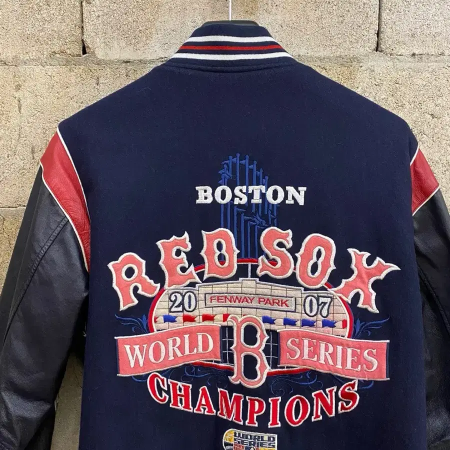 J.H Design MLB Boston 레드 삭스 리버시블 바시티 자켓