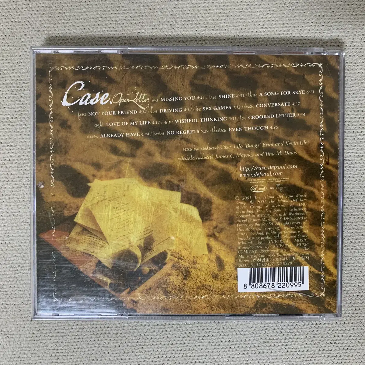 [CD] Case - Open Letter