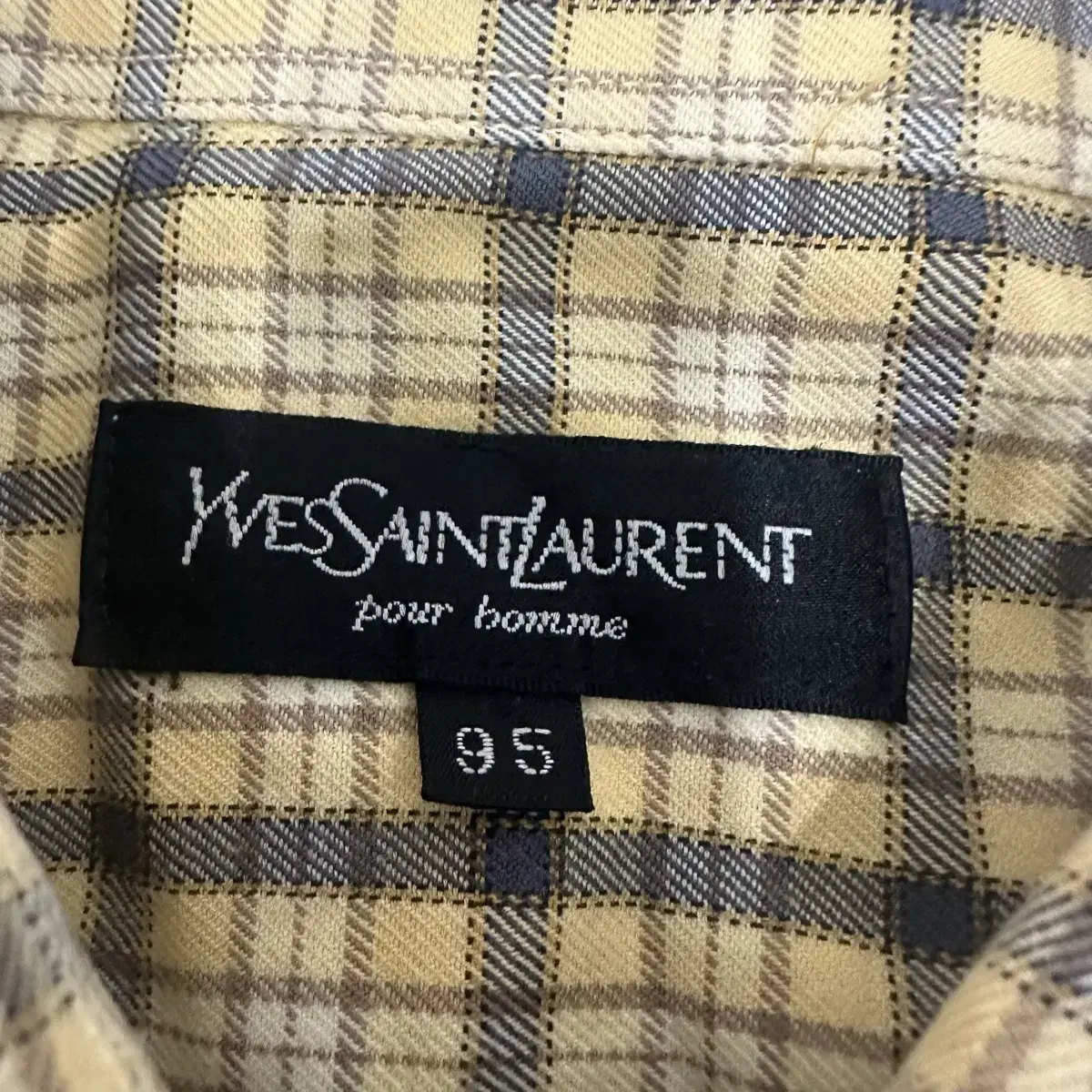 YSL 입생로랑 체크 셔츠