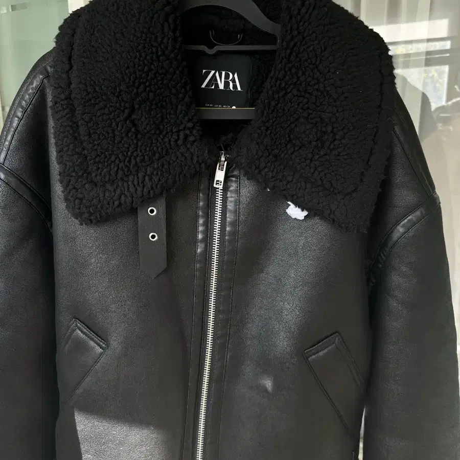 ZARA 더블 페이스드 바이커 점퍼 ZW COLLECTION(무스탕)