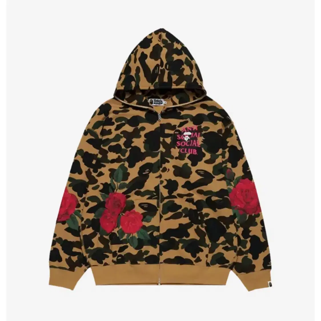 베이프 BAPE x ASSC 콜라보 황계 후드집업 TAN 컬러