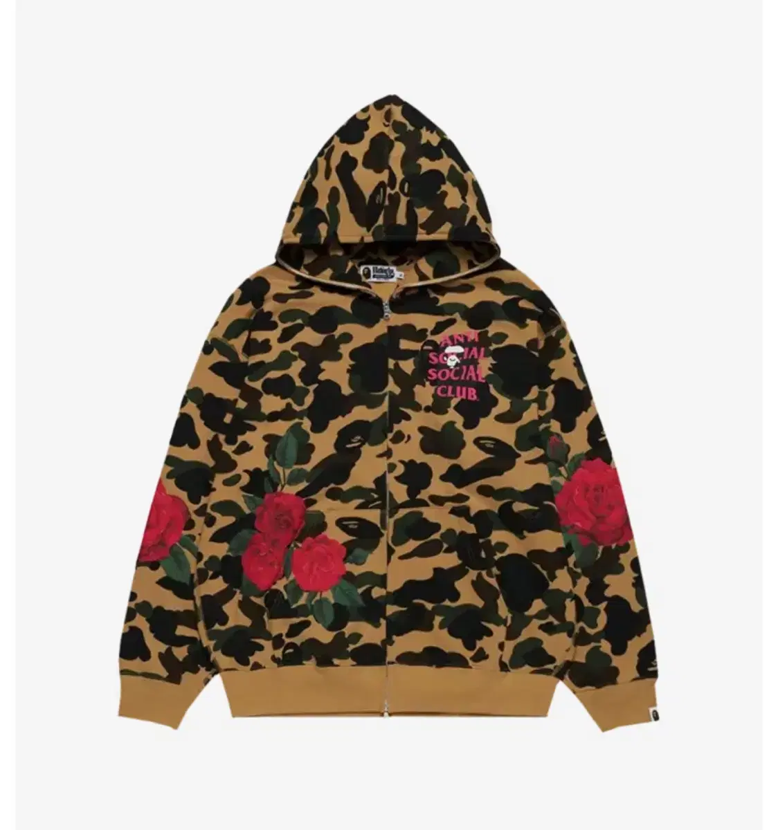 베이프 BAPE x ASSC 콜라보 황계 후드집업 TAN 컬러