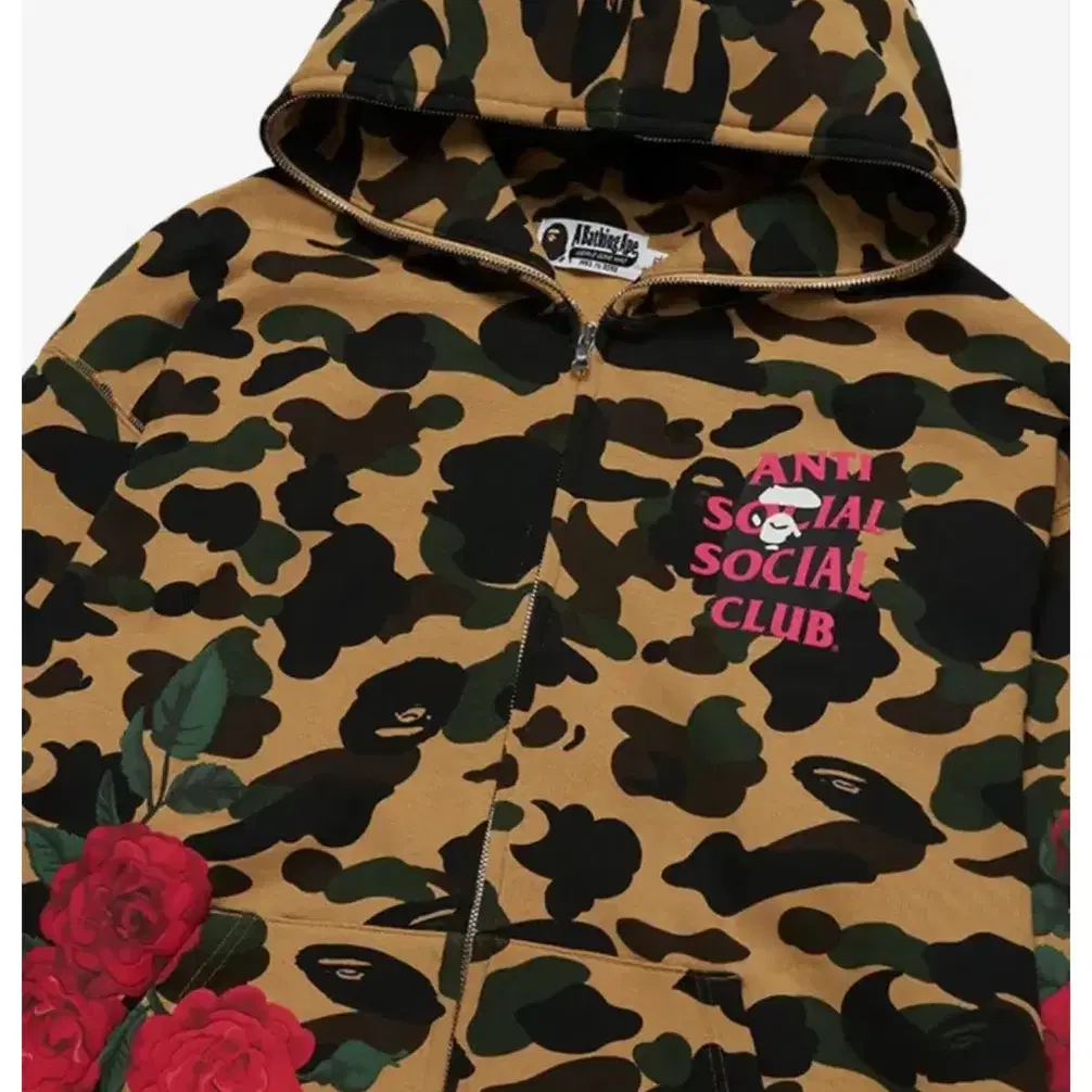 베이프 BAPE x ASSC 콜라보 황계 후드집업 TAN 컬러