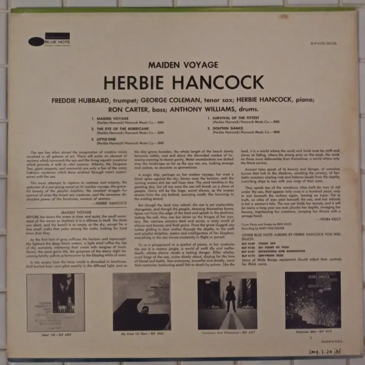 Herbie hancock - maiden voyage lp US반