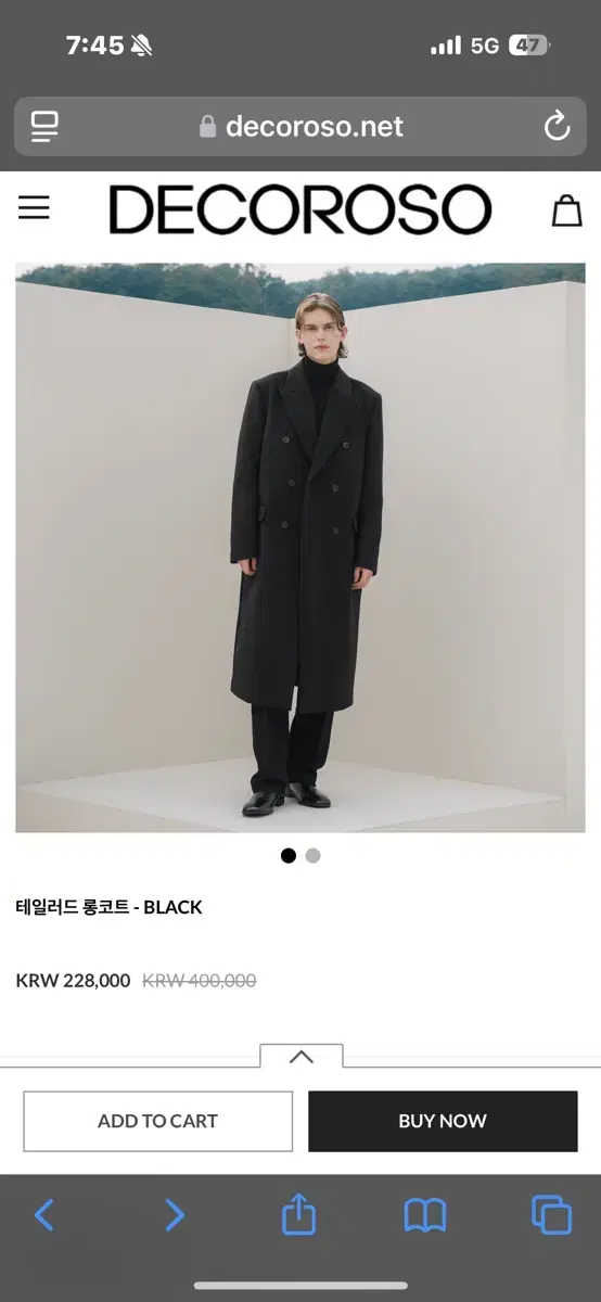 DeCoroso Long Coat L sell (Goblin Share Coat) Men's coat for sale