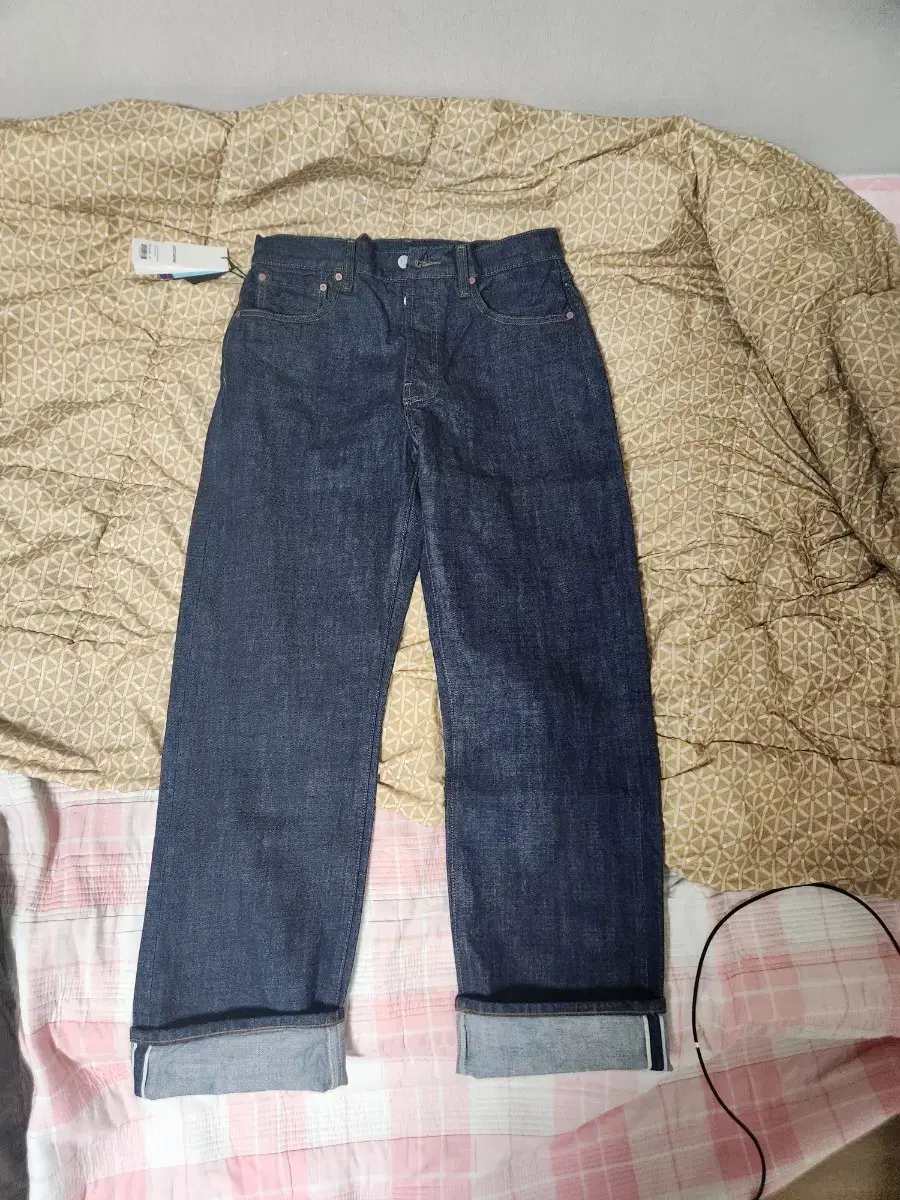 아웃스탠딩 30 SELVEDGE WIDE PANTS_ INDIGO S