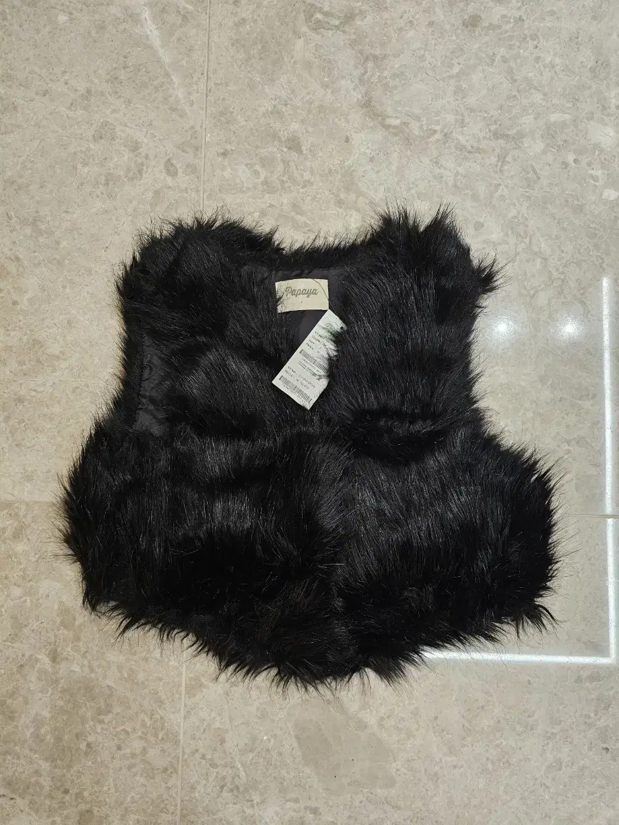 Papaya fur vest Bolero vest New clothes