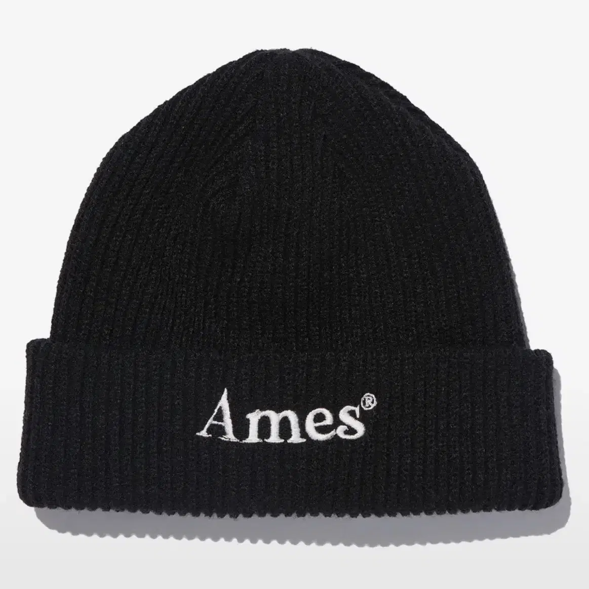 아메스 블랙 비니 BASIC LOGO BEANIE BLACK