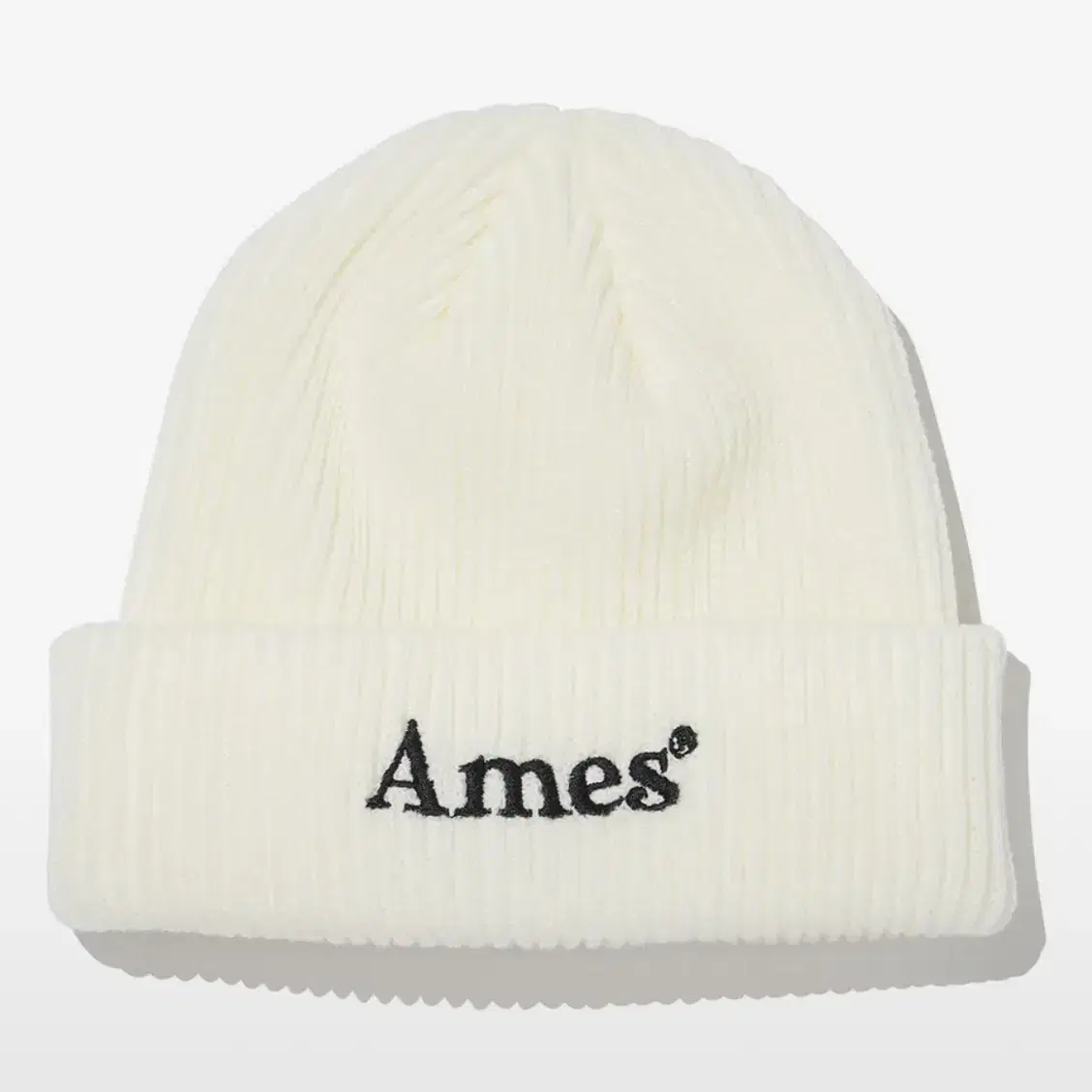 아메스 화이트 비니 BASIC LOGO BEANIE WHITE