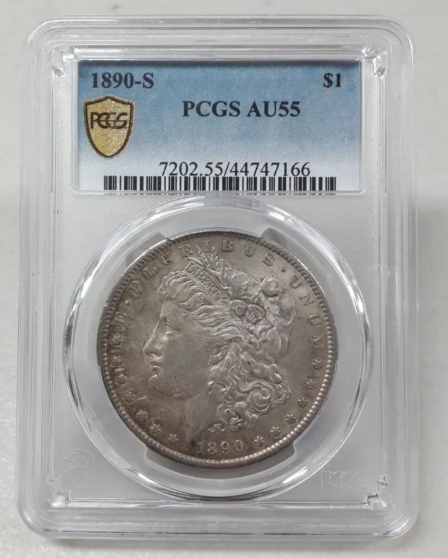 1890년 S 미국 모건 1달러 PCGS AU55 준미사용 은화