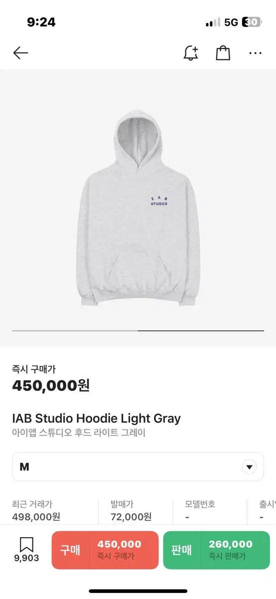 iApp Hoodie Light Gray M