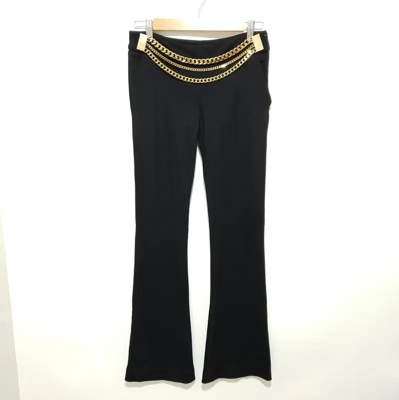 Elisabetta French gilded chain bootcut pants 40