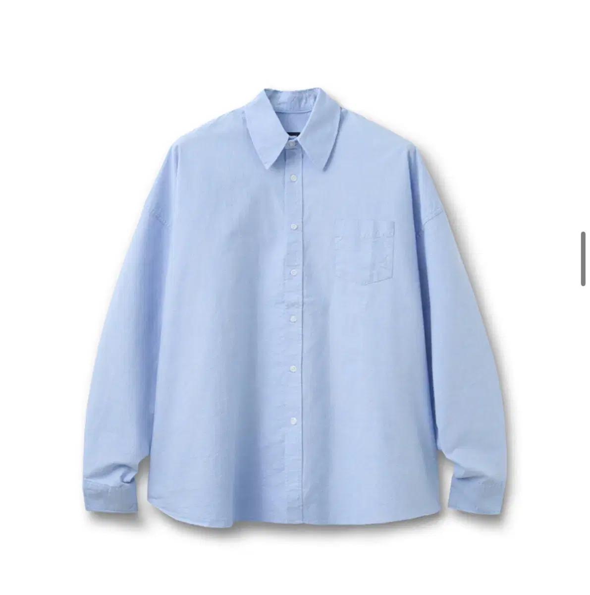 Take E.JI Solid Oxford Overshirt in Sky Blue