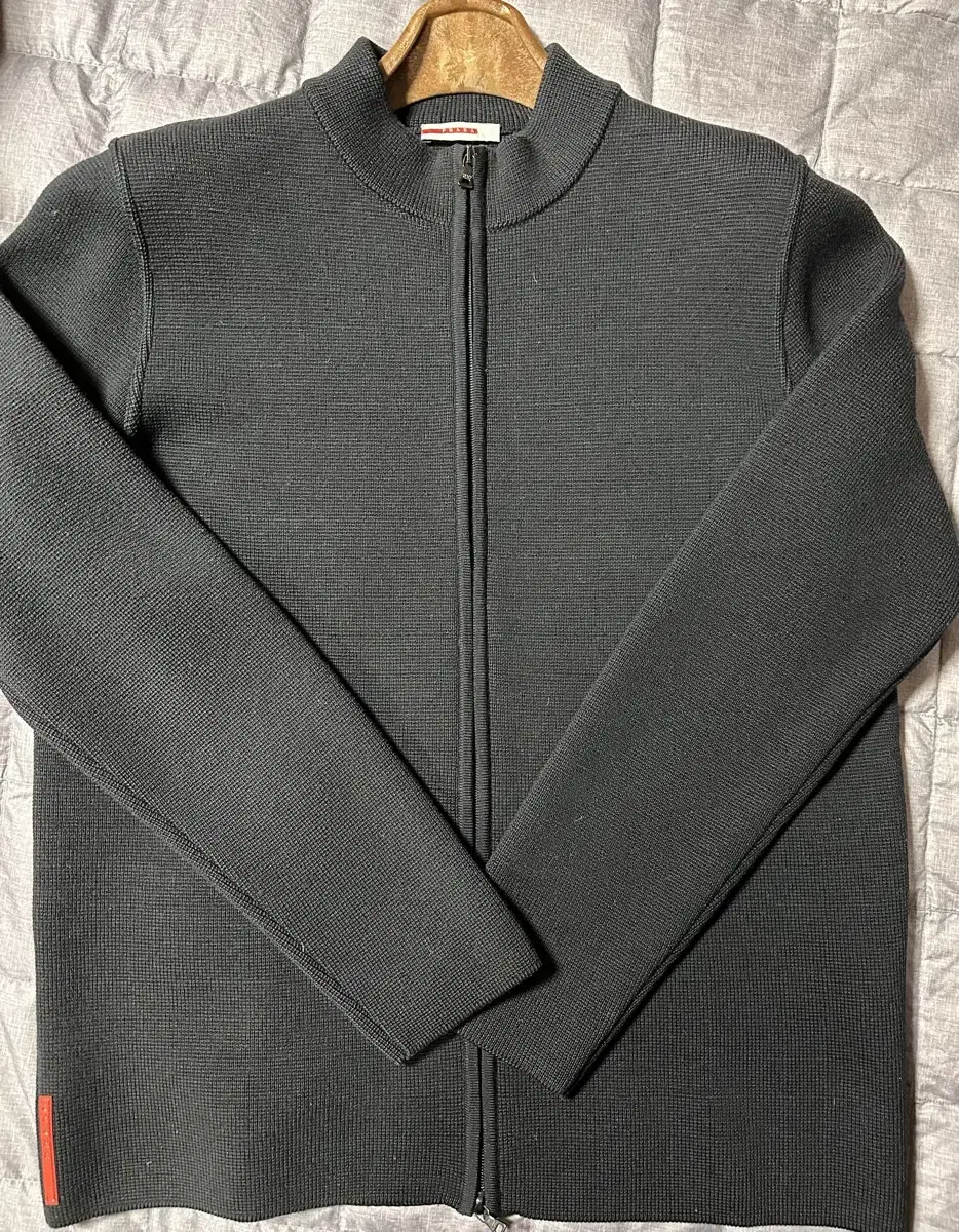 Prada Wool knit zip-up jacket