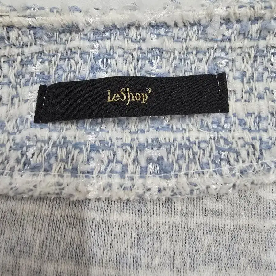 leshop 르샵 여성 하늘색 트위드 자켓 하객룩 새상품